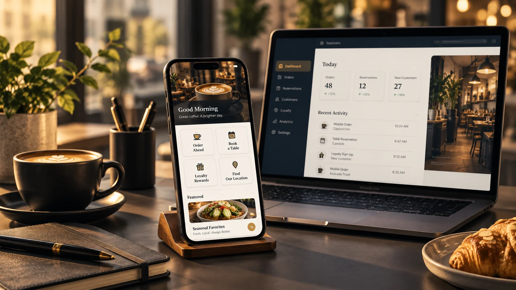 Branded mobile ordering and loyalty experience